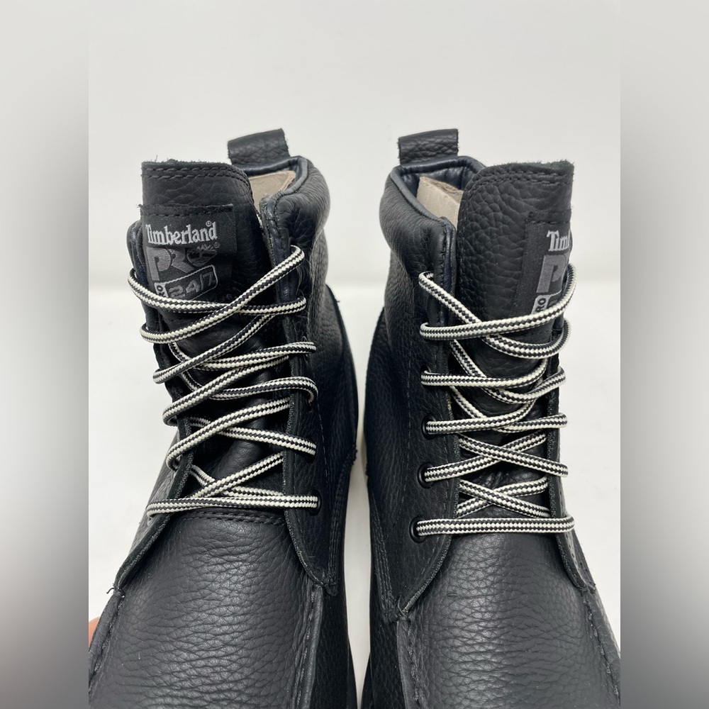 New Timberland Pro 247 Leather Black Men Boots Size 10 - Picture 7 of 13